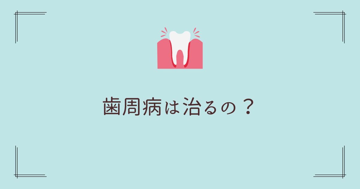 歯周病は治るの? | ハノコト